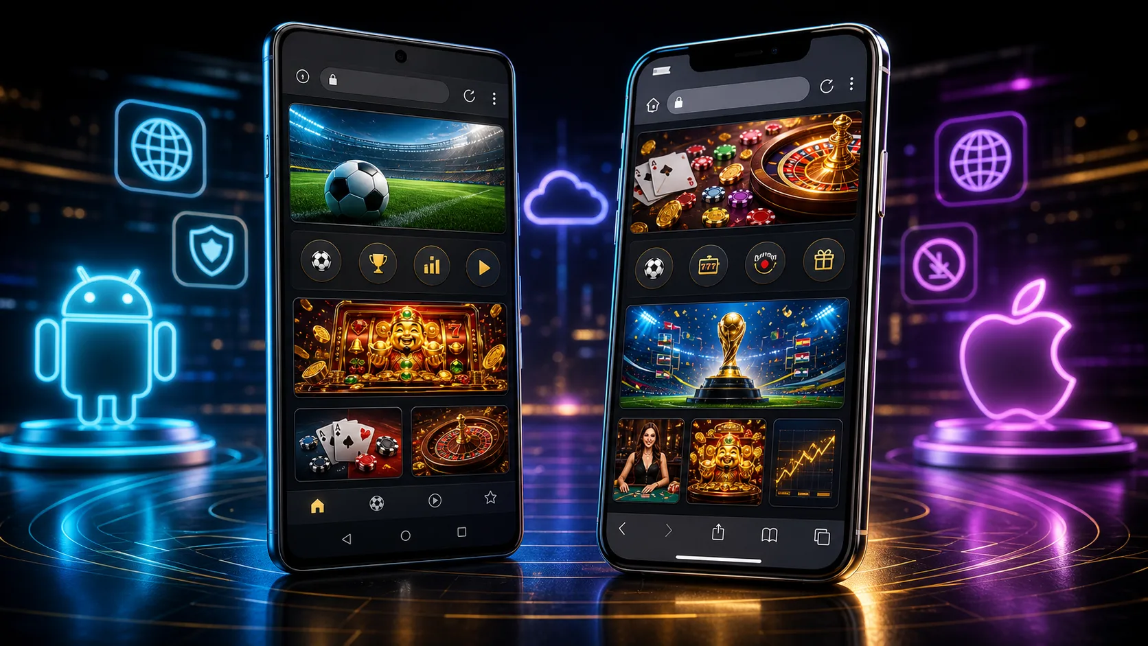Experiência 1win compatível com Android e iOS no navegador mobile